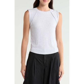 Free People Love My Twist Muscle Tee in White Heather Grey at Nordstrom, Size X-Small