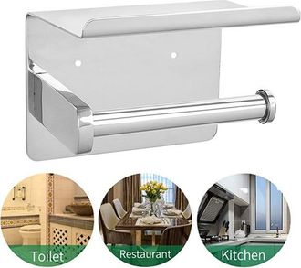 OEM Soporte De Pared De Acero Inoxidable Para Papel Higi&eacute;nico Con Estante Para Guardar El Tel&eacute;fono M&oacute;vil