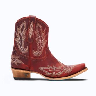 Lane Boots Womens Lexington Western Bootie In Smoldering Ruby