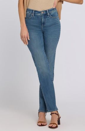 NYDJ No Gapper Marilyn Straight Leg Jeans in Breezy Palms at Nordstrom, Size 12