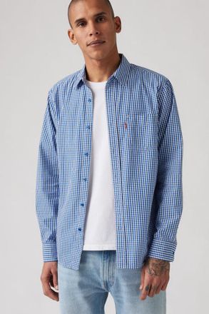 Levi's Sunset Pocket Shirt - Hombre - 2XL - Azul / Graveolens Plaid Estate Blue Poplin