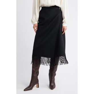 Rails Odette Wool Blend Midi Skirt in Black at Nordstrom, Size Small