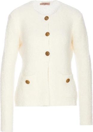 Twinset Wit Jasje Set voor Vrouwen - Dames - Vesten - Wit - XS - Wol - Truien & Vesten