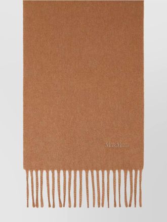 Max Mara wool scarf fringed edges