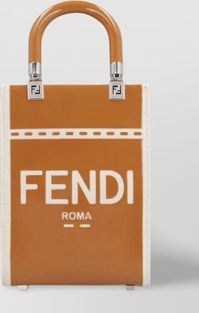 Fendi mini sunshine crossbody satchel with adjustable strap