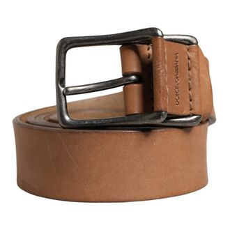 Dolce & Gabbana Belts, male, Brown, Size: ONE SIZE Classic Metal Buckle Belt