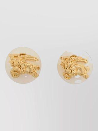 Burberry sphere pearl earrings metal brass design