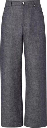 Fendi Wide Jeans, female, Blue, Size: W33 Long Jeans