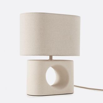 La Redoute Interieurs Tafellamp van keramiek en linnen, GANI