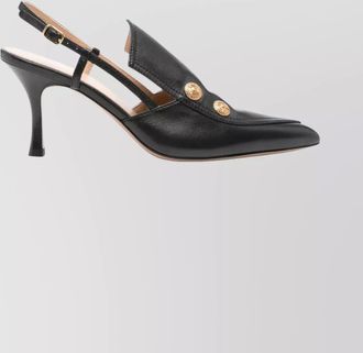Chloé pointed toe slingback mules and buttons