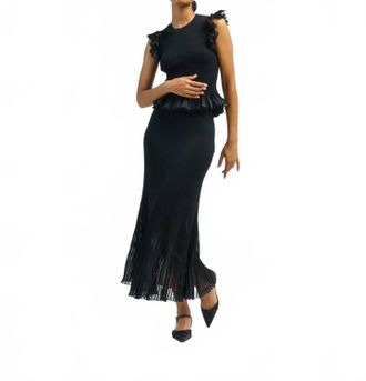 Ulla Johnson Leila Sleeveless Pullover Top In Noir