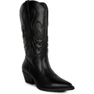 London Rag Ponsies Western Boot in Black at Nordstrom Rack, Size 5