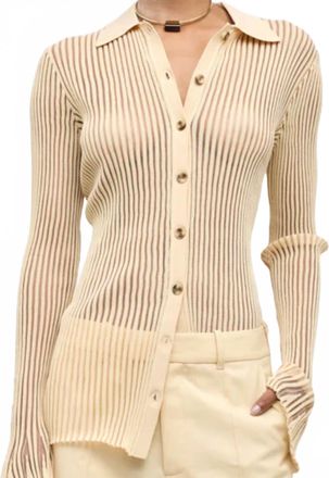 Ronny Kobo Denzel Cardigan In Custard