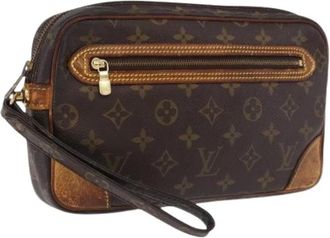 Louis Vuitton Pre-owned Marly Dragonne GM Clutch - Dames - Vintage Clutch - Bruin - ONE Size - Leer - Vintage
