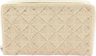Bottega Veneta Pre-owned Wallets, female, Beige, Size: ONE SIZE Pre-owned Canvas Wallet