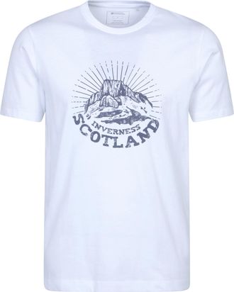 Mountain Warehouse Inverness Mens Short-Sleeved T-Shirt - UV Protect Max, Lightweight, Cotton - Spring & Summer Outdoors White XL