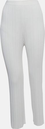 Dion Lee Ivory White Ribbed Knit Pants