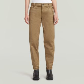 G-Star Chinohose G-STAR Kate Chino Boyfriend, Damen, Gr. 26, L&auml;nge 30, beige (safari), Web, Obermaterial: 97% Baumwolle, 3% Elasthan, unifarben, bequem lang,