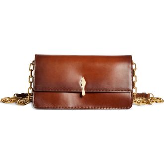 Christian Louboutin Bettina Leather Crossbody Bag in X235 Cognac/gold at Nordstrom