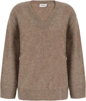 P.A.R.O.S.H. V-hals Trui - Dames - V-hals truien - Beige - M - Wol - Truien & Vesten