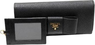 Prada Tweedehands leren portemonnees - Dames - Vintage Accessoires - Zwart - ONE Size - Vintage