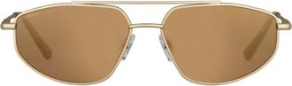 Serengeti Eyewear Geometric Lens Sunglasses