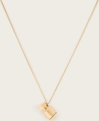 AllSaints Brass Perfume Chain Necklace, Size: One Size