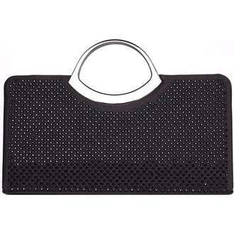 Lady Couture Tango Rhinestone Satin Clutch in Black at Nordstrom Rack