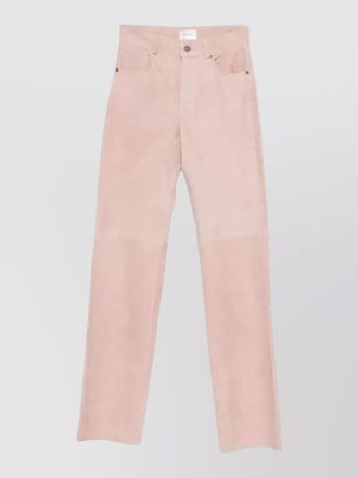 Haikure suede straight-leg trousers