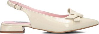 Notre-V Schoenen, Dames, Beige, 39 EU, Leer, Elegante Slingbacks voor Zonnige Dagen