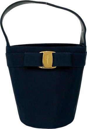 Ferragamo Canvas Leather Handbag (Pre-Owned)