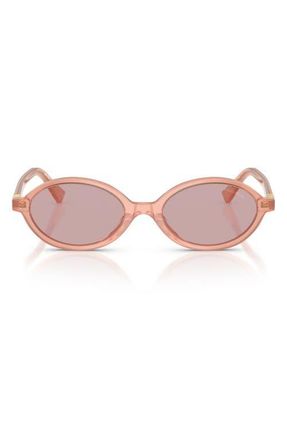 Miu Miu 50mm Oval Sunglasses in Opal Pink /Pink at Nordstrom