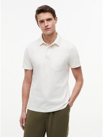 Tommy Hilfiger Mens Regular Fit Jersey Pocket Polo - White - XXXL