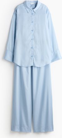 H&M Pyjama aus Lyocell - Blue