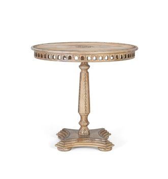 Giner&Colomer Mesa de comedor redonda en madera maciza de mango 80 cm di&aacute;metro