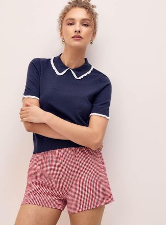 Twik Womens A-line linen blend short