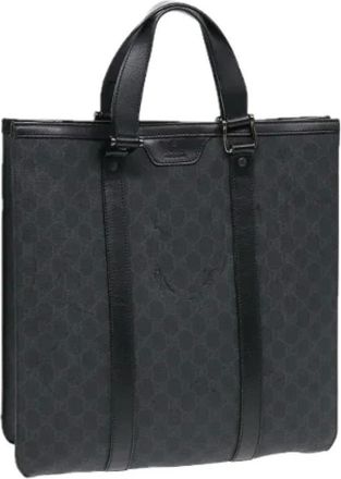 Gucci Pre-owned Tote Bags, female, Black, Size: ONE SIZE Pre-owned GG Canvas Tote Bag