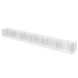 Berkfield Home Durable Gabion Raised Bed Galvanised Steel 540x50x50 cm in Silver | Size: 540 x 50 x 50 cm