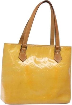 Louis Vuitton Tweedehands leren Louis Vuitton tassen - Dames - Vintage Shopper - Geel - ONE Size - Leer - Vintage