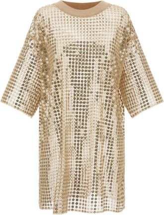 Fabiana Filippi Beige Sequin dress
