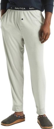 Nautica Mens Classic-Fit Stretch Solid Sleep Jogger Pants In Grey Heather
