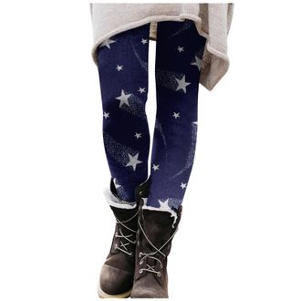 Generic Womens Christmas Novelty Print Legging Yoga Leggings Christmas Legging Snowflake Santa Reindeer Stretch Funny Yoga Pants Xmas Costume Ladies Winter Th