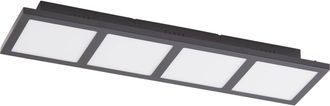 Lindby L&aacute;mpara De Techo Led raymie En Negro Pl&aacute;stico - Lindby