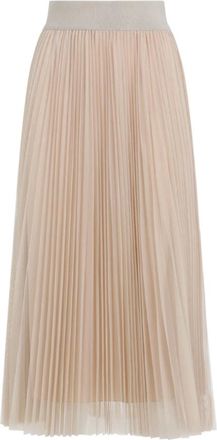 Fabiana Filippi Midi Skirts, female, Beige, Size: XS Elegant Nude Neutrals Skirt Aw25