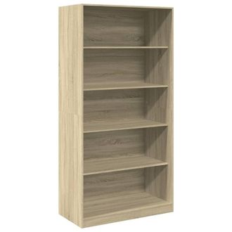 Berkfield Home Wardrobe Sonoma Oak 100x50x200 cm Engineered Wood in Light Brown | Size: 100 x 50 x 200 cm