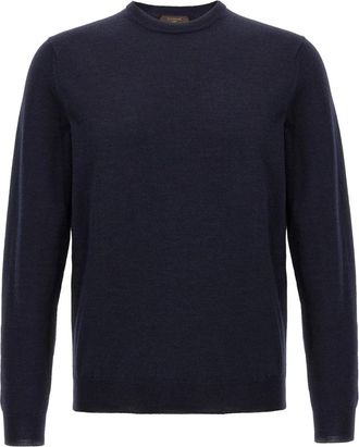 Zanone Flexwool Sweater - Heren - Ronde hals truien - Blauw - XL - Wol - Truien & Vesten