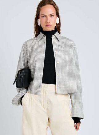 Proenza Schouler Olive Shirt In Grey Multi