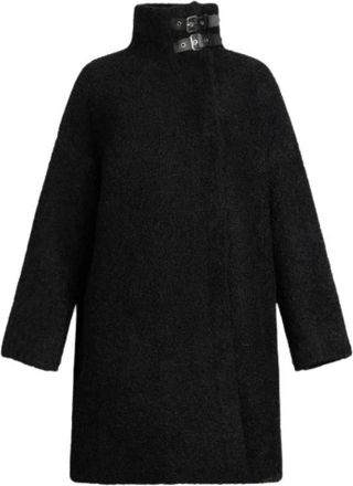 Liu Jo Single-Breasted Jas - Dames - Mantel - Zwart - S - Leer - Jassen
