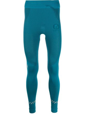 Off-white seamless running tights - men - Polyamide - L - Blue