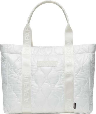 Napapijri Kids - Dames - Shoppers - Wit - ONE Size - Polyester - Tassen